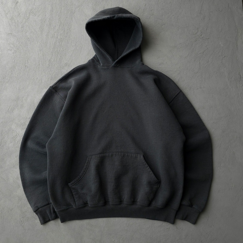 Vintage 2000s Russell Athletic Black Hoodie Size XL Plain Blank Made in Mexico